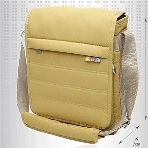 Padded Vertical Mobile Messenger Bag (Mustard) to Protect the Amazon Kindle 2 / Kindle 2 International E-Book Reader