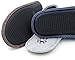 Sunshine Code Men's Memory Foam Cotton Washable Slippers with Matching Travel Bag for Home Hotel Spa Bedroom, L, Navy