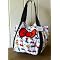 Hello Kitty Canvas Tote Bag with Side Pockets