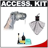 OP/TECH USA 18 RainSleeve for Camera Gear + Accessory Kit for Canon Rebel XSi, XS, T1i, T2i, EOS 60D, 50D, 5D, 7D, Nikon D3000, D3100, D5000, D7000, D90, D300s, Olympus Evolt E-5, E-30, E-450, E-620 and Sony Alpha A290, A390, A500, A33, A55, A550 Digital SLR Cameras