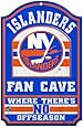 NHL New York Islanders 11/17-Inch Fan Cave Wood Sign
