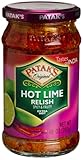 Patak's Hot Lime Relish, Extra Hot, 10-Ounce Glass Jars (Pack of 6)