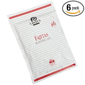 Lawrys Fajitas Seasoning Mix, 8.9 -Ounce Packages (Pack of 6) by Lawry