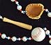 Baseball Mardi Gras Bead Glove Bat Ball Red White Blue
