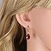 GULICX Lady jewelry Gift Pear Cut Ruby -Color Gold Tone Women Sparkle Dangle Earrings
