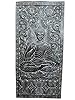 Indian Decor Hand Carved Wood Buddha Teaching Wall Panel Spiritual Art 72x36