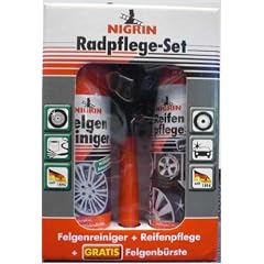 Nigrin 97300 Radpflege Set: 1 x NIGRIN Felgenreiniger � 300 ml, 1 x NIGRIN Reifenpflege � 300 ml, 1 x GRATIS NIGRIN Felgenb�rste