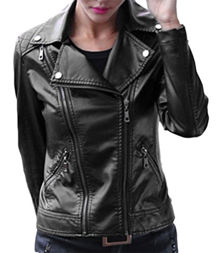 (トヨベイ)Toyobuy PU ライダース ジャケット レディース ソフト コート フェイクレザー テーラード ジャケット 革 ブルゾン