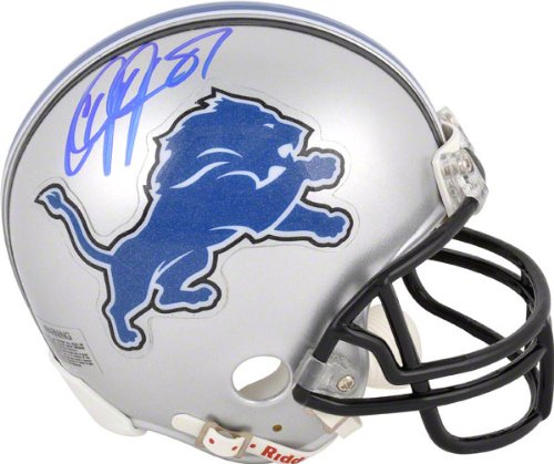 Calvin Johnson Autographed Mini Helmet | Details: Detroit Lions