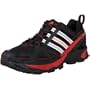 adidas Men's Response Trail 16 Running Shoe,Black/White/Red,12 M