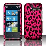 HOT PINK LEOPARD Hard Rubber Feel Plastic Design Case for HTC Arrive (Sprin ....
