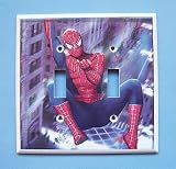 NEW Spiderman Spider Man Double Switch Plate Switchplate w/ Marvel Materials