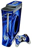 XBOX 360 Blue Energy DIGIWRAP Skin & 2 Matching Controller Skins