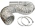 TerraBloom 6 Inch Duct, Flexible Aluminum Ducting, 25 feet long with 2 Clamps, 6-inch Ducting, Ventilation Duct