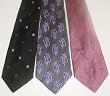Lot of 3 Mens Assorted Skinny Long Neckties
