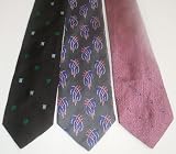 Lot of 3 Mens Assorted Skinny Long Neckties