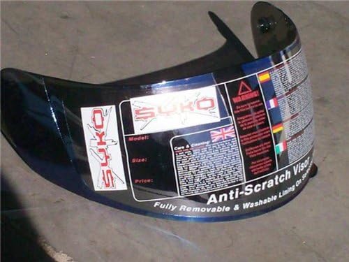 SYKO Comet/Flash/Yakuza Replacement Shield/Visor Blue Iridium Mirror