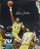 Kareem Abdul Jabbar Autographed/Hand Signed Los Angeles Lakers 16x20 Photo (Yellow Jersey)