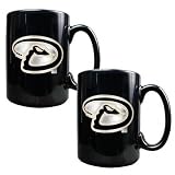 Arizona Diamondbacks Primary Logo 2 Piece Black Ceramic Mug Set