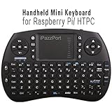 iPazzPort Wireless Mini Keyboard and Touchpad Mouse Combo for Raspberry Pi 3 / XBMC / Android and Google Smart TV Box KP-810-21S (Black)