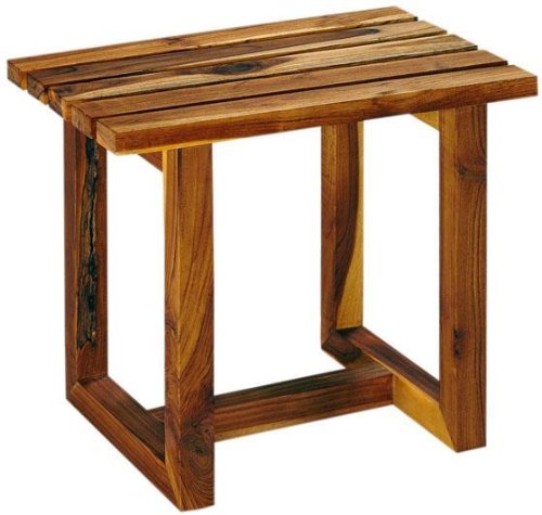 Reclaimed Teak Stool, 18Lx15.75H, NATURAL