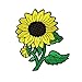ID #6046 Budding Sunflower Plant Flower Iron On Embroidered Patch Applique