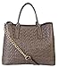 Diophy PU Leather Tote Satchel Large Womens Purse Handbag Accented with Metal Chain Top Handle with Removable Strap MD-2732 MD-2733