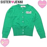 (ジェニィ)JENNI ニット ロゴ入り 長袖カーディガン 120 グリーン(040)
