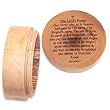 Olive wood Lord`s prayer box (7x3cm or 2.8x1.2 inches) with Certificate.