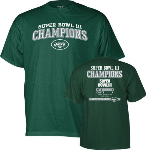 Buy New York Jets -Green- Super Bowl III Champions Commemorative T-Shirt