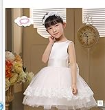 プリンセスドレス 子供結婚式ドレスビッグボーイの衣装、フラワーガールのドレス、チュチュ (10#135cm)