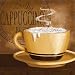 Frothy Cappuccino Art Poster Print by Kathy Middlebrook, 8x8