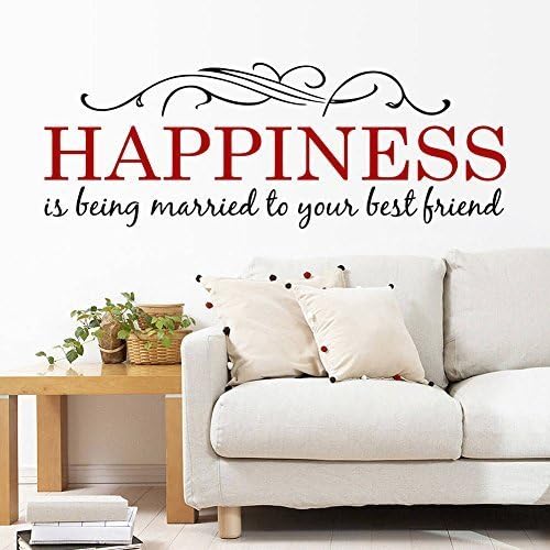 Oderin Art Wall Decal Happiness Warm Sweety Engilsh Letter Removable Mural Wall Stickers for Home Decor by Oderin Art