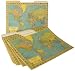 World Map Travel 12 File Folders with Vintage Designs Manila Folder Set