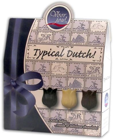 Voor Jou Typically Dutch /Dutch TULIPS... made off Delicious Chocolate/ 6 pack in a gift box