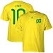 Kaka #10 Brazil Soccer adidas Yellow 2010 World Cup Name and Number T-Shirt