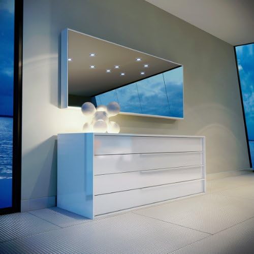 Modloft Jane Dresser in White Lacquer