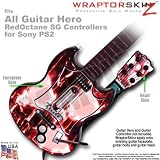 Radioactive Red Skin by WraptorSkinz TM fits All Sony PS2 Guitar Hero SG Guitar Controllers (GUITAR NOT INCLUDED)