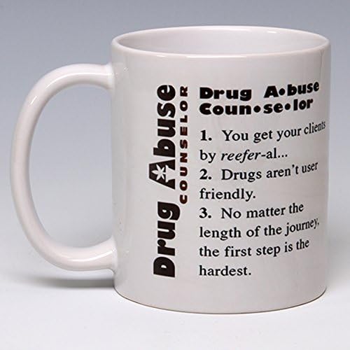 11 oz. Personalized Whimsical Ceramic Drug Abuse Counselor Coffee/Tea Mug ~ Can be customized