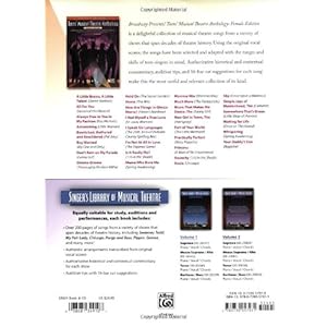 Broadway Presents] Teens' Musical Theatre Anthology Female Edition CD Included PVG