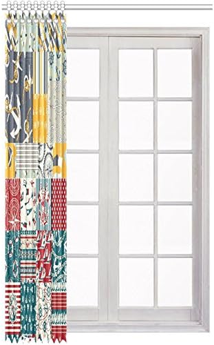 Nautical Anchor Blackout Window Curtain/Panel 52" W X 84" L (One Panel)