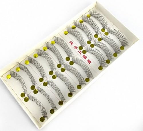 LTop eyelash10 Pairs Transparent Stems Natural Long Makeup False Eyelashes 11-12mm Length