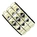 Mens Womens 3 Row Pyramid Studded Black Leather Cuff Wristband Bracelet