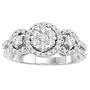 14k White Gold 3-Stone Pressure Set Diamond Ring (1.00 cttw, H-I Color, I2 Clarity), Size 7
