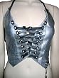 Gasoline Glamour Silver Croco Custom Leather Vest