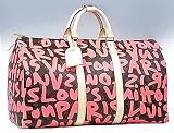 (ルイヴィトン)LOUIS VUITTON モノグラムグラフティ ボストンバッグ[キーポル50] フューシャ M93698 並行輸入品 ルイ・ヴィトン ボストンバッグ