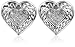 10k White Gold Diamond Heart Earrings (1/4 cttw, H-I Color, I2 Clarity)