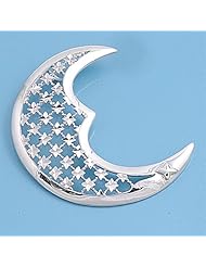 Sterling Silver Abstract Quarter Moon Pendant