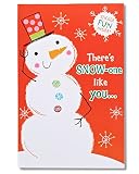 American Greetings Snowman Christmas Card with Stickers