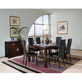 8-Piece Dining Room Furniture Set in Cappuccino - Coaster by Coaster